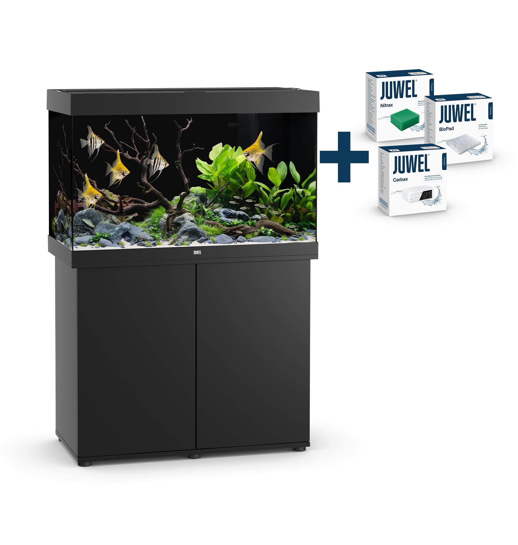 JUWEL Aquarium Rio 290 Kombination Schwarz Premium-Bundle