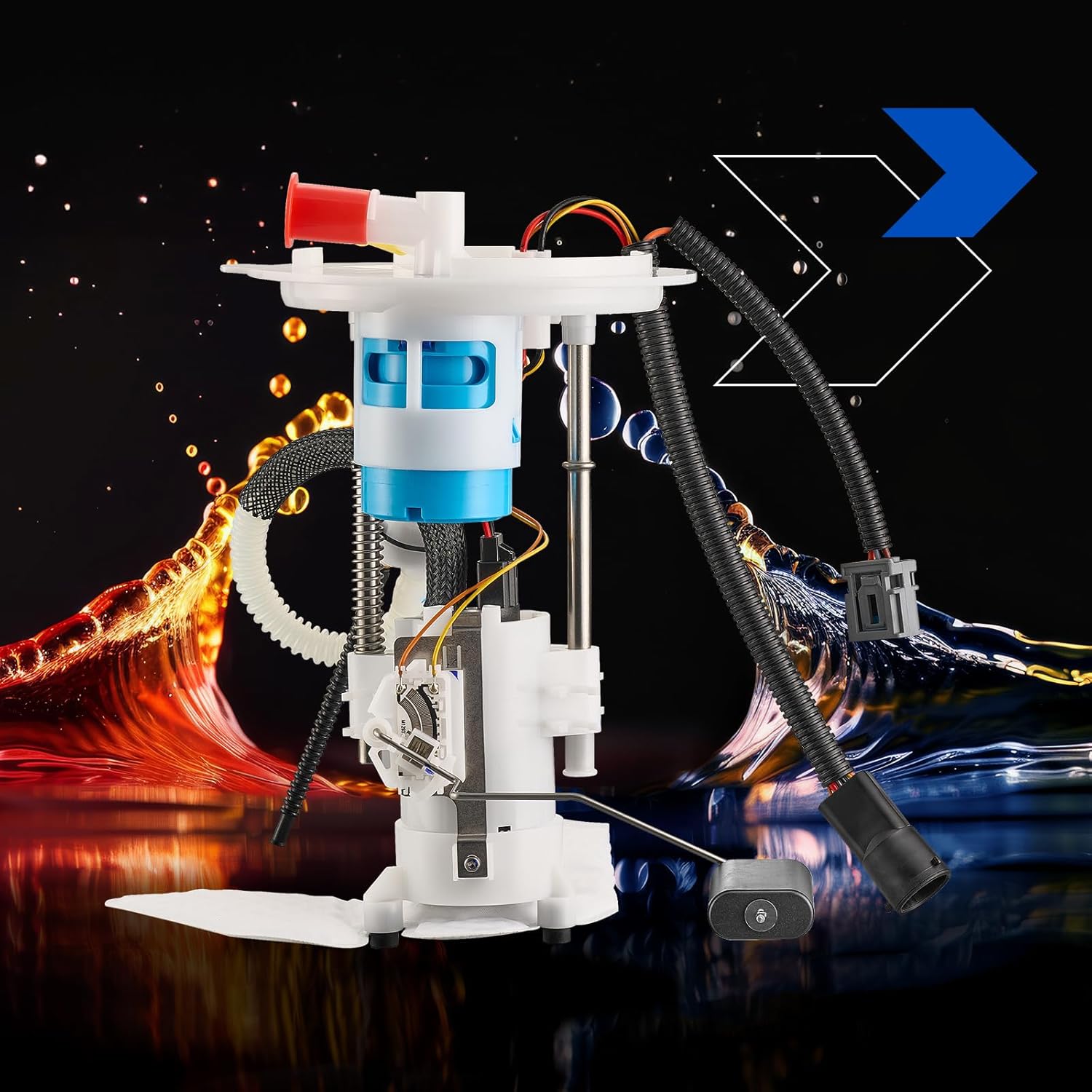 E2454M Fuel Pump Module Assembly Compatible with Ford Explorer 2006-2009 4.0L 4.6L, Compatible with Mercury Mountaineer 2006-2009 4.0L 4.6L, Replaces 6L2Z9H307A