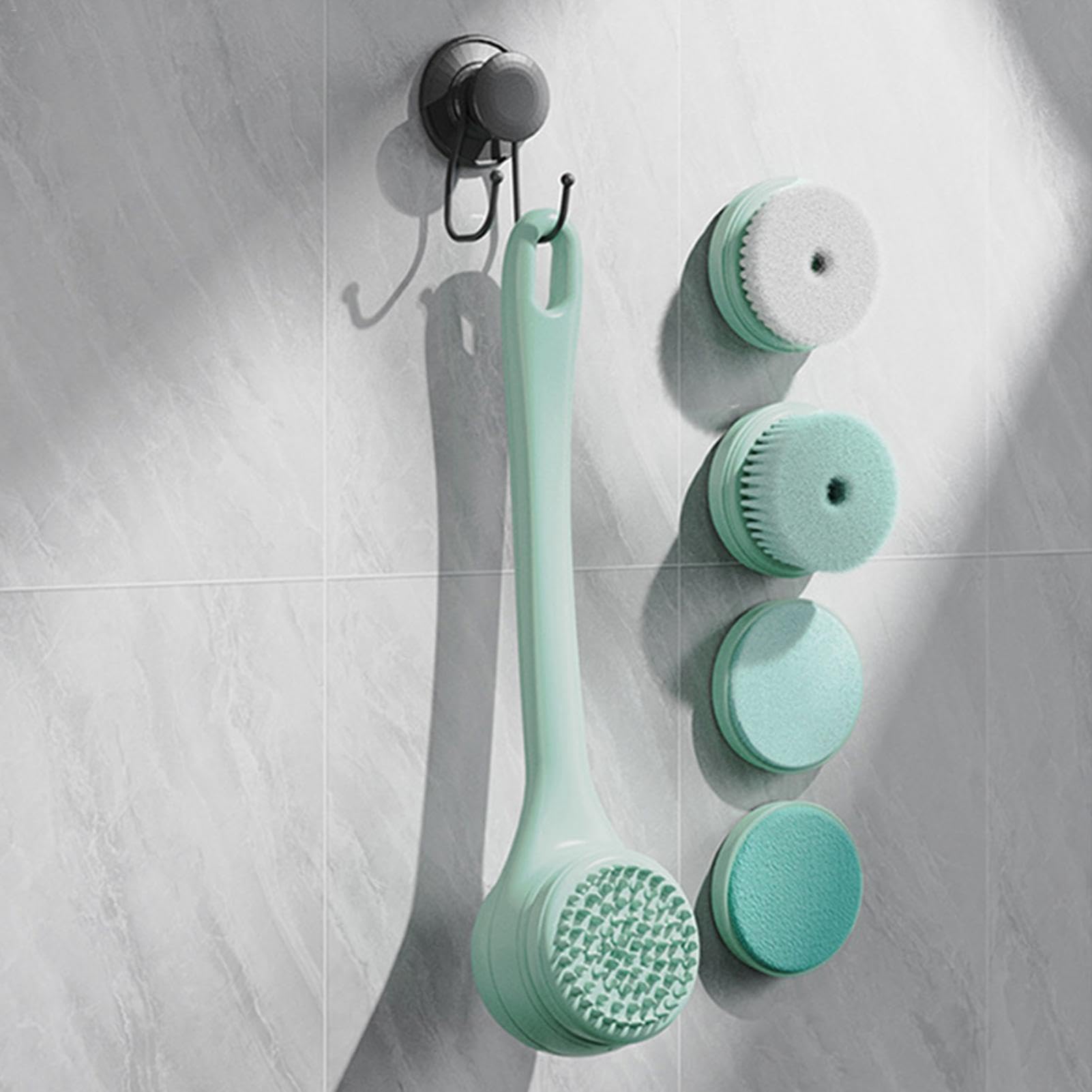 Szczotka do pleców | Wodoodporna elektryczna szczotka do kąpieli | Body Scrubber z akumulatorem | Ergonomiczna elektryczna szczotka do szorowania do czyszczenia całego ciała, masażu pleców i
