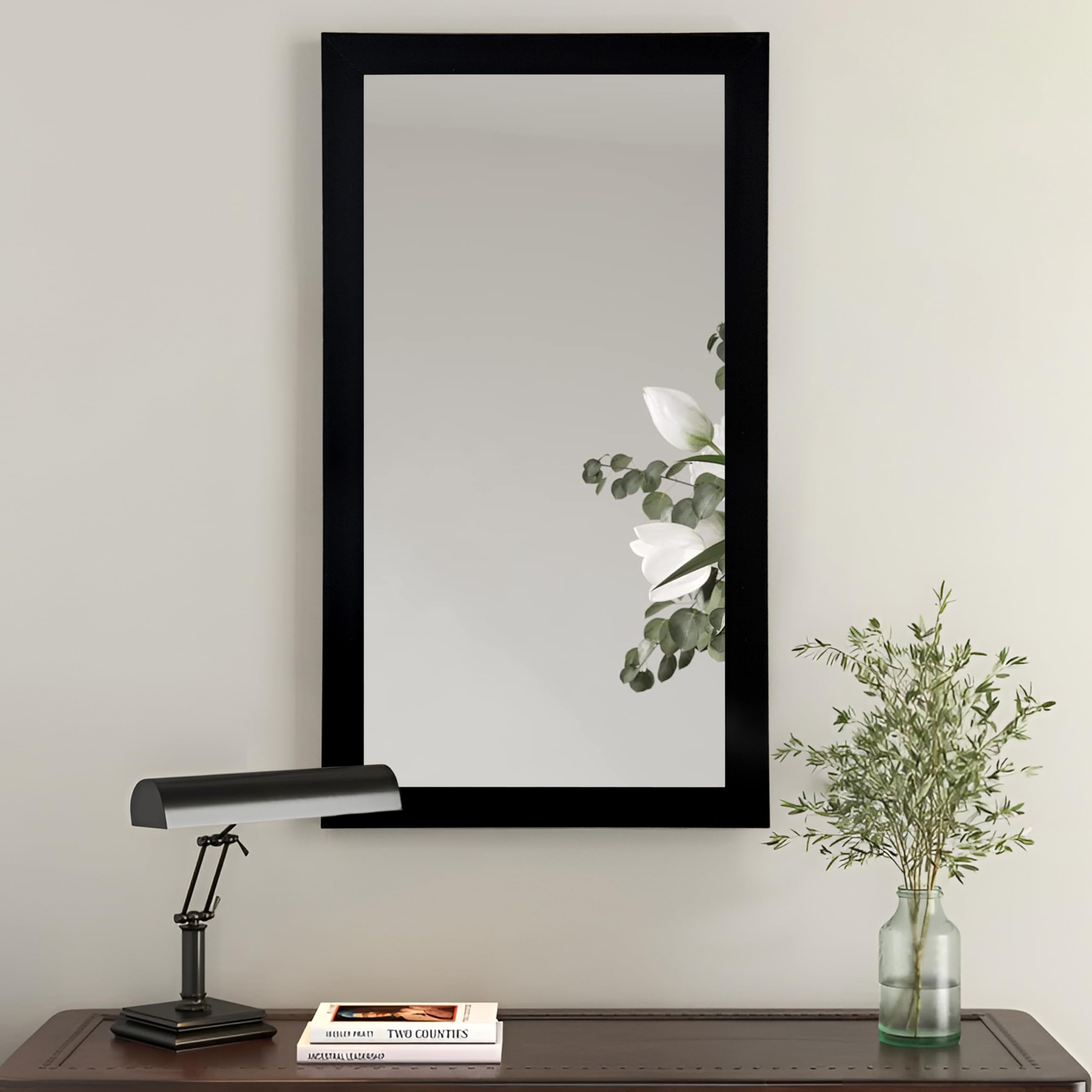 Buy Art Street Bathroom Wall Mirror, Black Wall Mount Rectangular