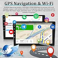 Vista 4 de Radio de coche Android con pantalla táctil de 9 pulgadas con Apple Carplay inalámbrico y Android Auto, estéreo de doble DIN 2+32G con DSP/múltiples