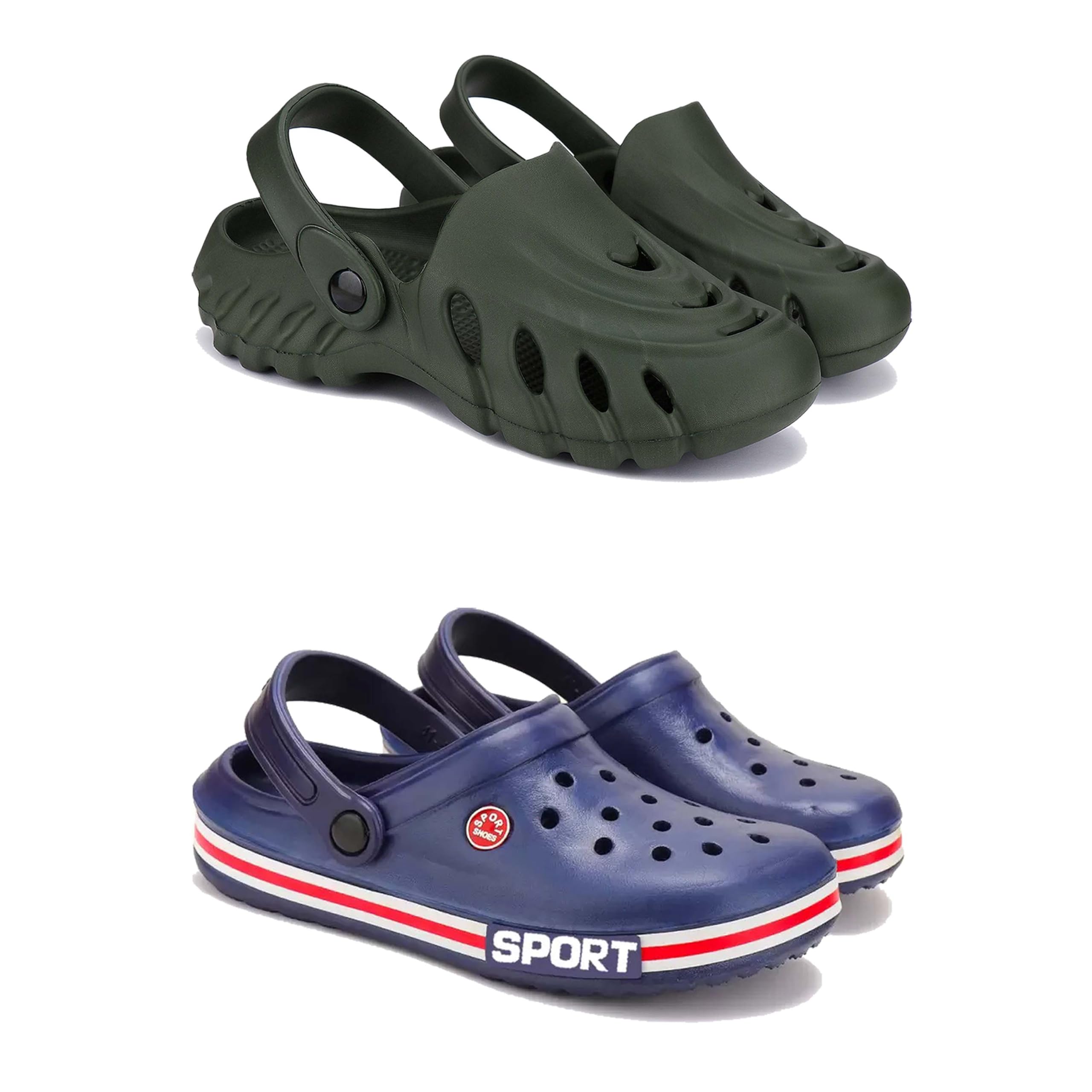 Men's Sandals Clogs | Lightweight Wear| Stylish & Easy to Wear For Men's GP-SAN-(2-COMBO)-3137-3015