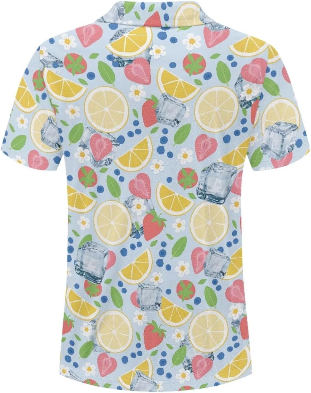 Golf Shirts for Men Summer Beach Holiday Funny Graphic Short Sleeve Hawaiian Polo Shirts