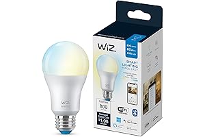 WiZ 60W A19 Tunable White LED Smart Bulb: Enhanced Ambiance and Automation