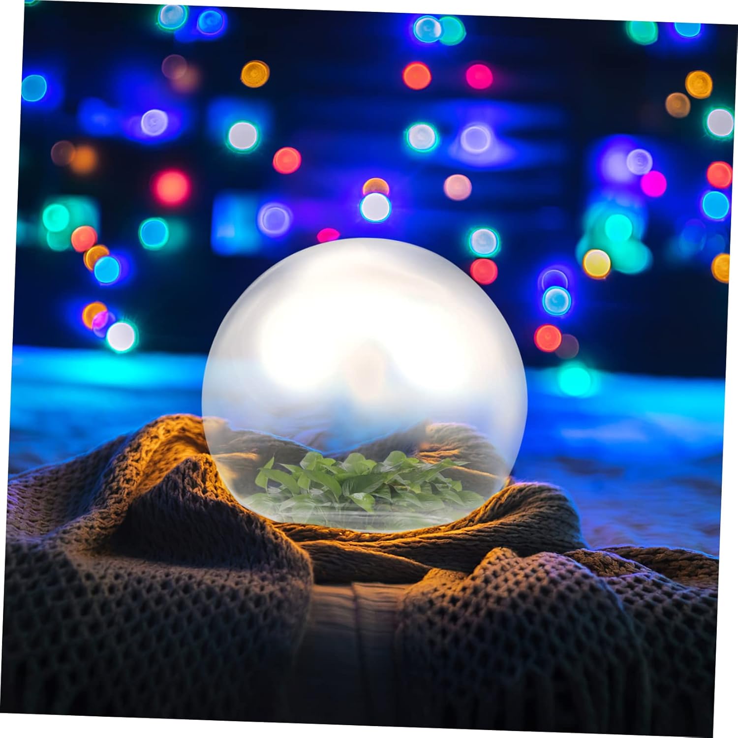 Cabilock 4pcs Glass Dome Centerpiece Decor Preserved Flower Cover for Living Decor