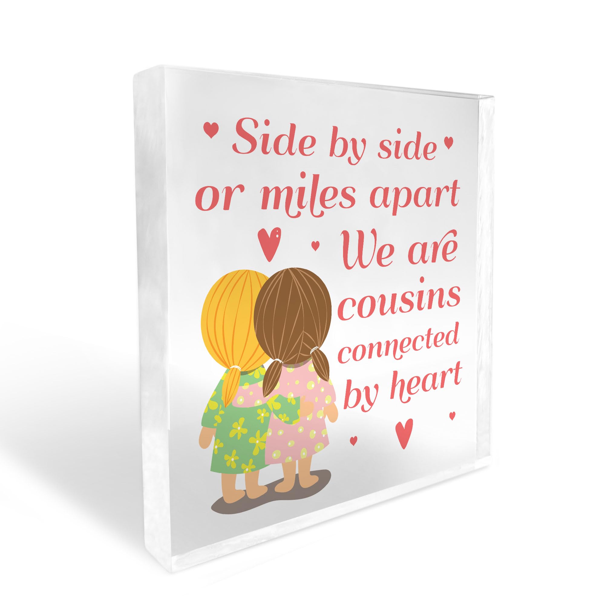 Red Ocean Cousin Gift Special For Cousin Birthday Christmas Acrylic Block Gift For Him Her Cousin Plaque Keepsake