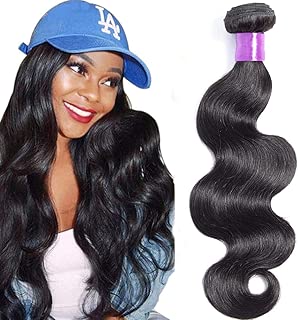 AUTTO Hair Unprocessed Brazilian Virgin Hair Body Wave Hair One Bundle 18inch Cheap Virgin Human Hair Extension Weft Natural Black Color (100+/-5g)/bundle Can be Dyed and Bleached - coolthings.us