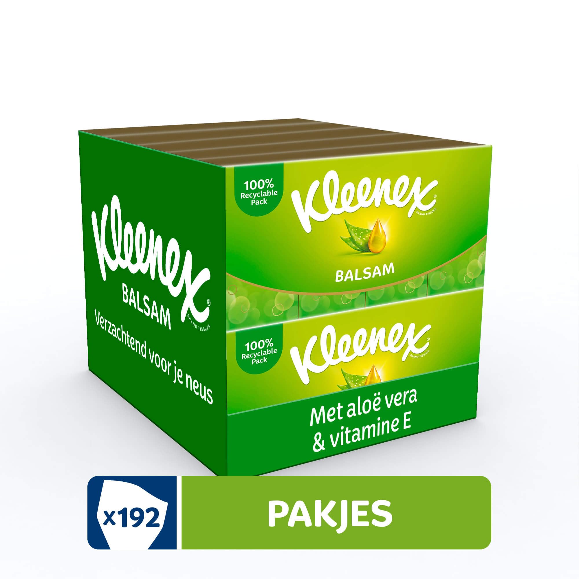 Kleenex Balsam estuches de pañuelos de papel Bálsamo AU Calendula 16 paquetes de 12 paquetes
