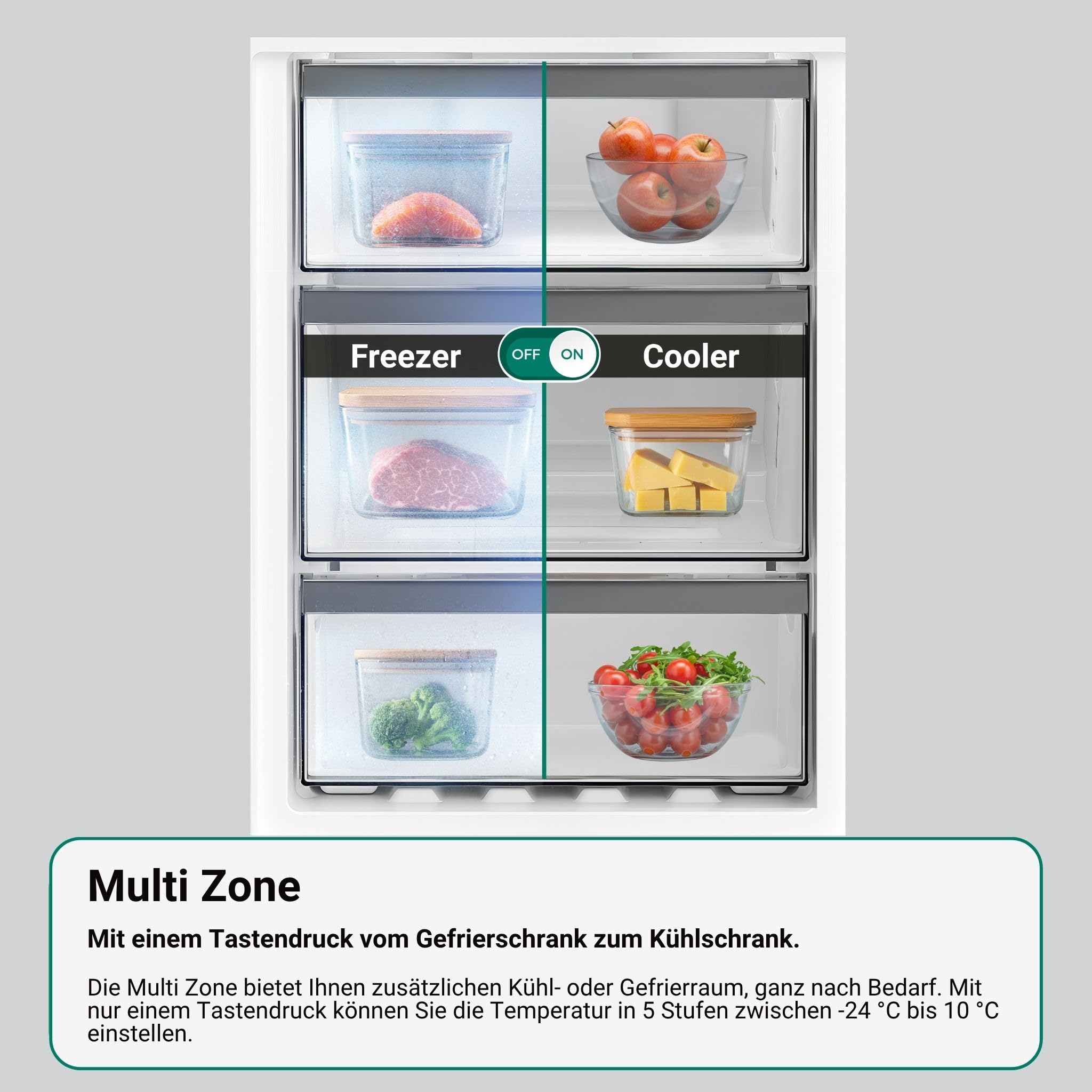 Bauknecht GTE 142MD Gefriertruhe, 142 l Nutzinhalt, Multi Zone Kühl- und Gefrierfunktion, WinterProof, Touch Display, Supergefrierfunktion, Door Balance, leise 39 dB, Weiß | Supergefrierfunktion