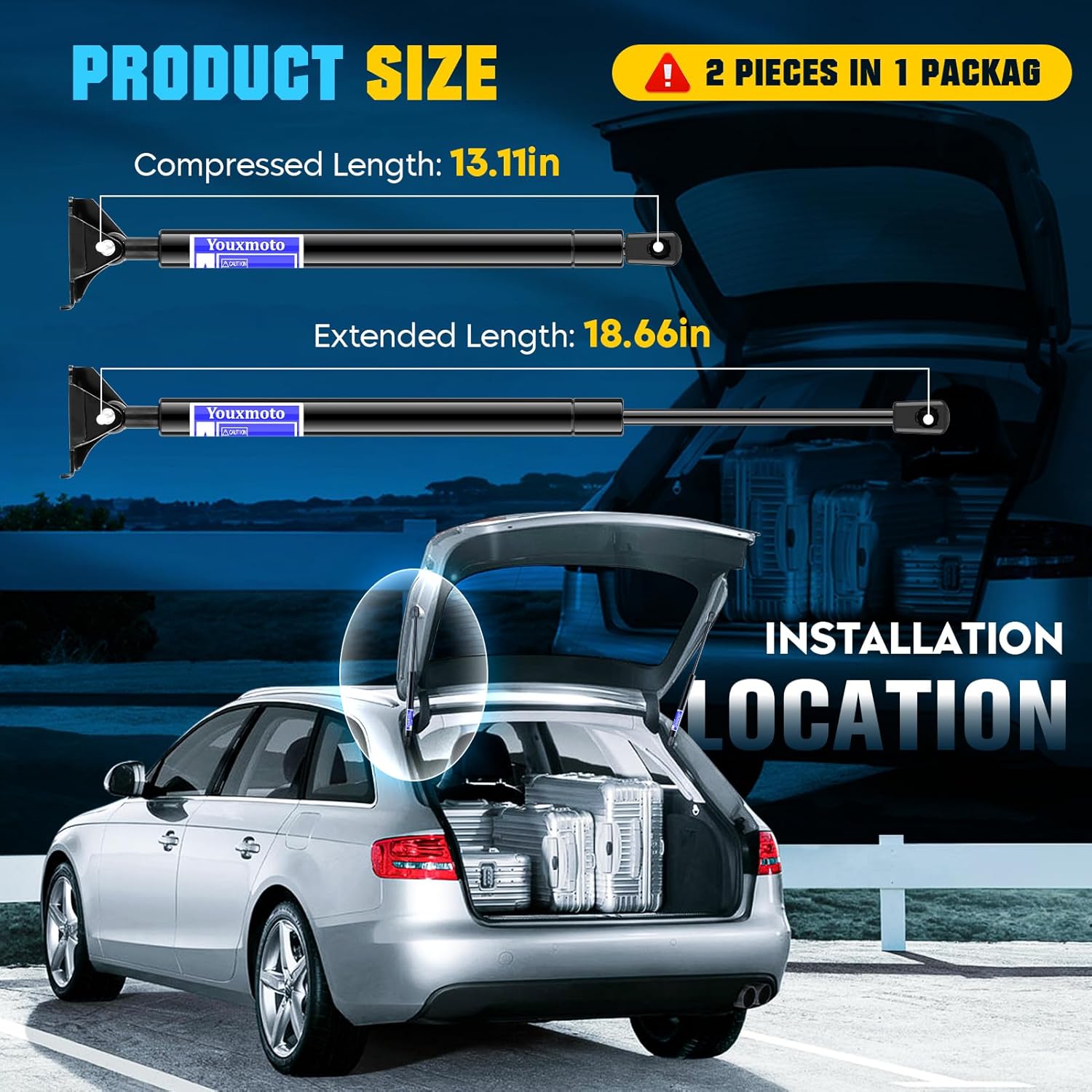 rear hatch liftgate lift supports 4856 4857 for 1993-1998 jeep grand cherokee (pack of 2) 4856 rear hatch (1993-1998)