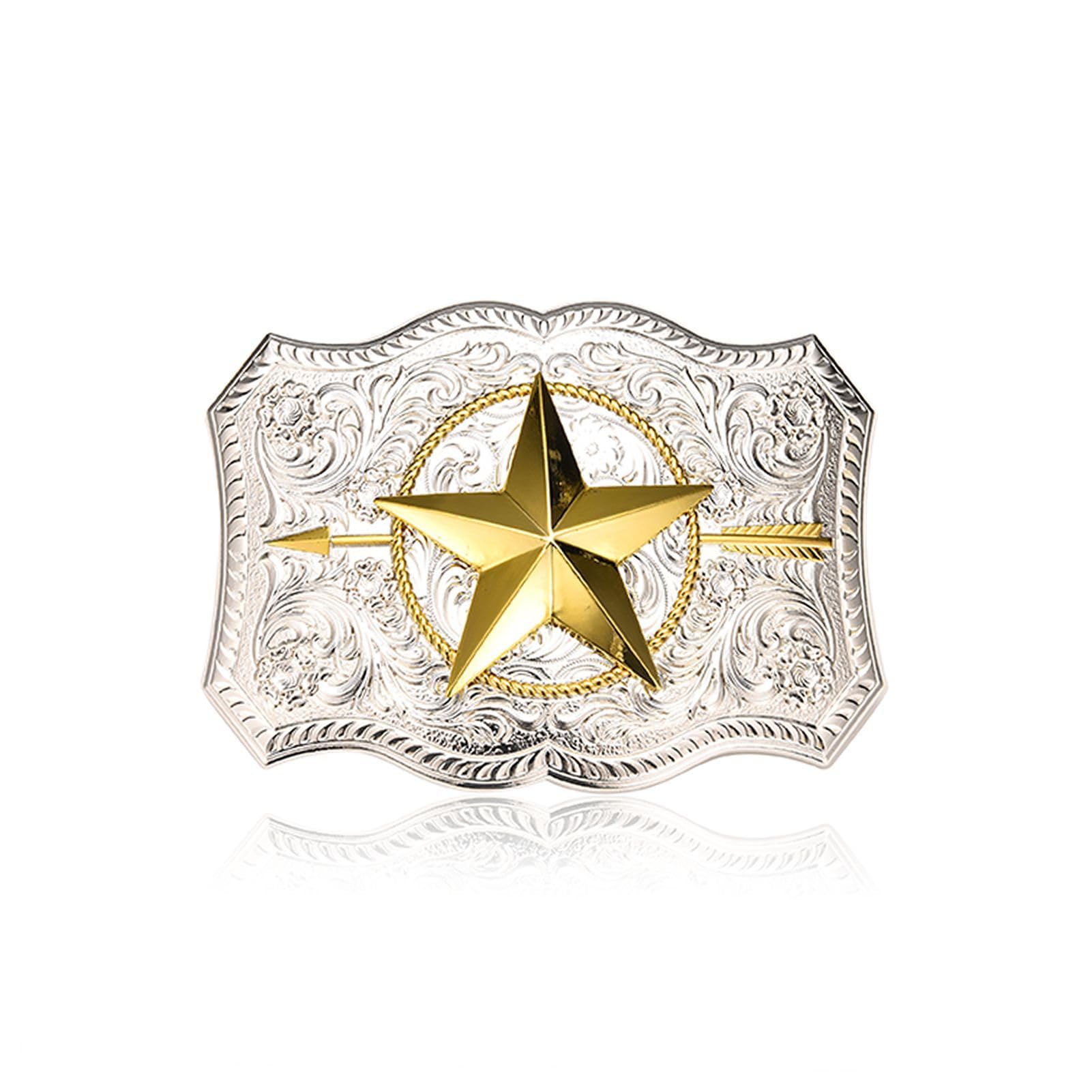MASOP VOGU Western Belt Buckle for Men Cowboy Long Horn Bull Belts