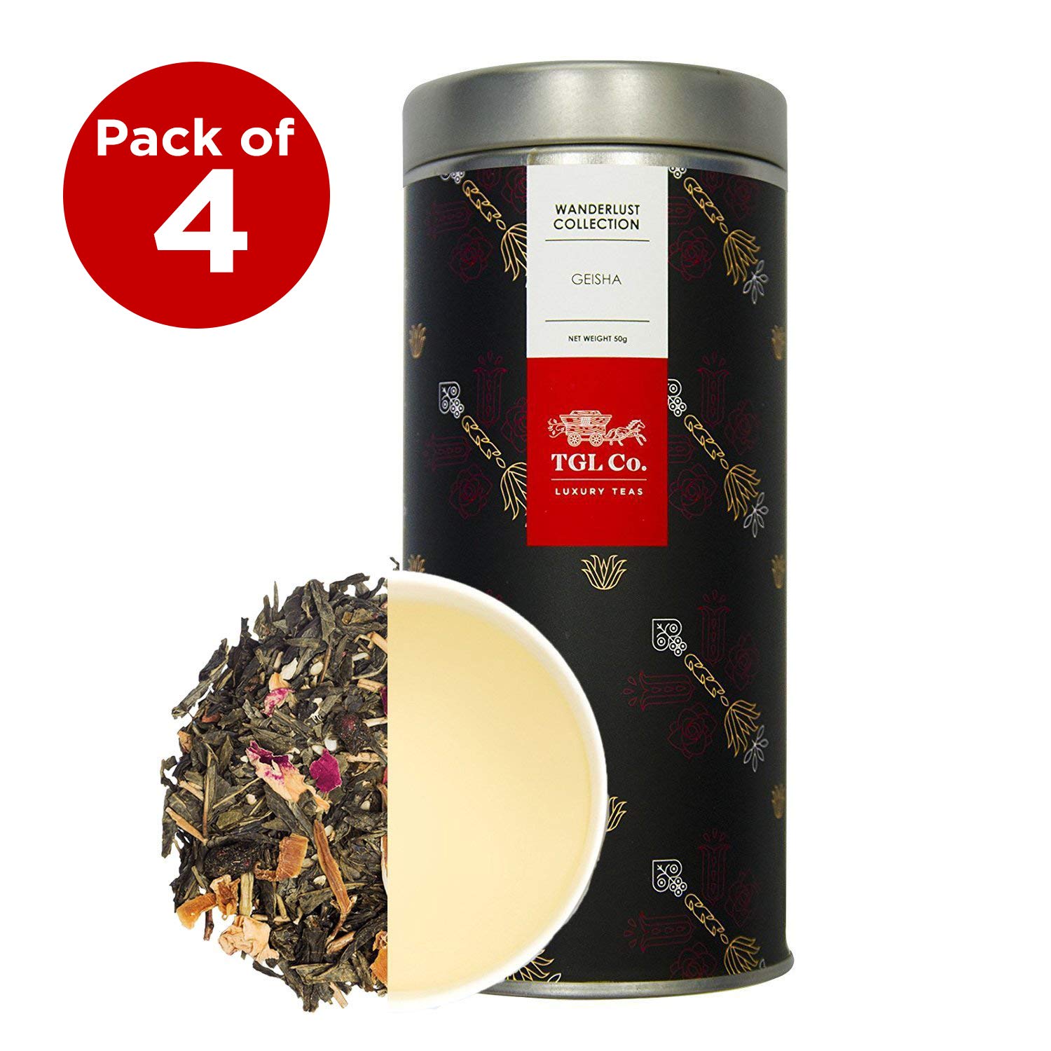 TGL Co. Geisha Green Loose Leaf Tea 200 Gm | Immunity Booster | Detoxification | Aids Digestion | Improves Bone Health