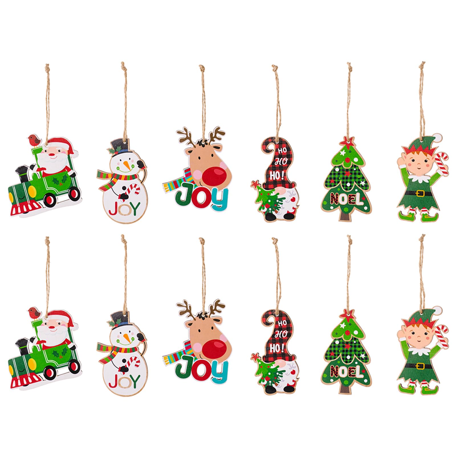 Décor de Joyeux Noël raffiné : pack de 12 pendentifs traditionnels de haute qualité