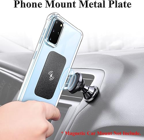 Miniatura 7 de eSamcore Placa de metal para imán de teléfono, compatible con carga inalámbrica, placa de metal para soporte magnético de teléfono para automóvil