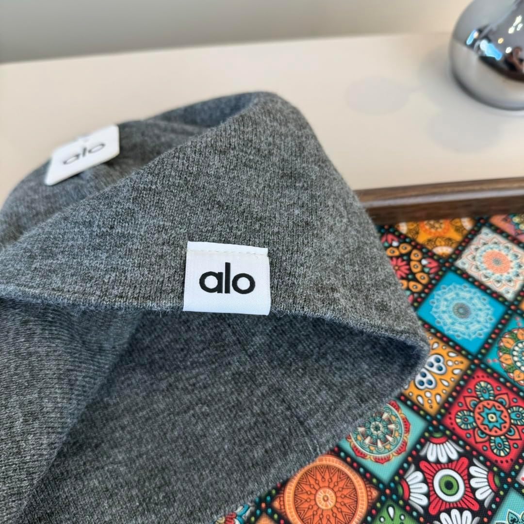 ZGHQHCDRH] ALOニット帽, グレー, ストレッチ素材, フリーサイズ