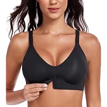 DotVol Womens Seamless Front Closure Wireless Everyday Bra