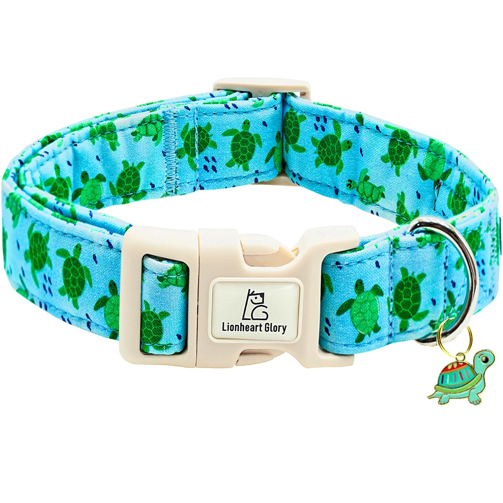 Lionheart glory Dog Collar Blue Sea Turtles Dogs Collar Spring Summer Cute Collars Dog Boy or Girl Soft Durable Adjustable Collars for Small Dogs Pet