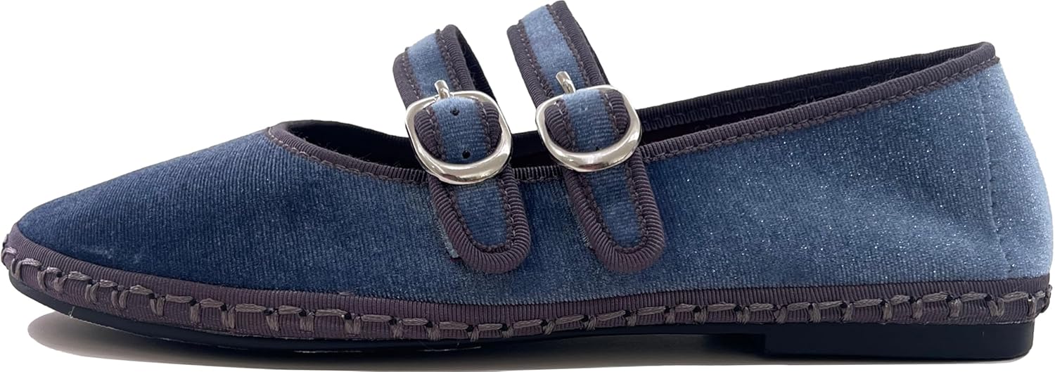 Women's Velvet Mary Jane Ballet Flats Round Toe Comfortable Dress Shoes Elegant Pink Velvet Flats