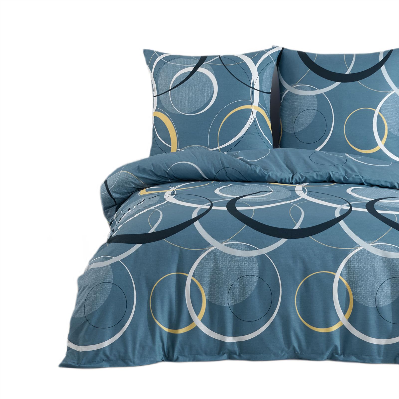 Buymax Bettwäsche Set aus 100% Baumwolle Renforcé, Streifen & Moderne Muster, mit Reißverschluss, Oeko-TEX Standard 100, Verschiedene Größen
