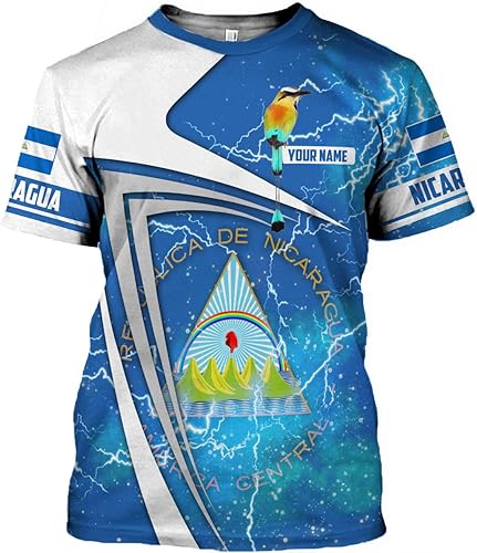 Miniatura 6 de Camisa personalizada de Nicaragua con bandera de Nicaragua para hombres y mujeres, camiseta de Nicaragua, camiseta de Nicaragua