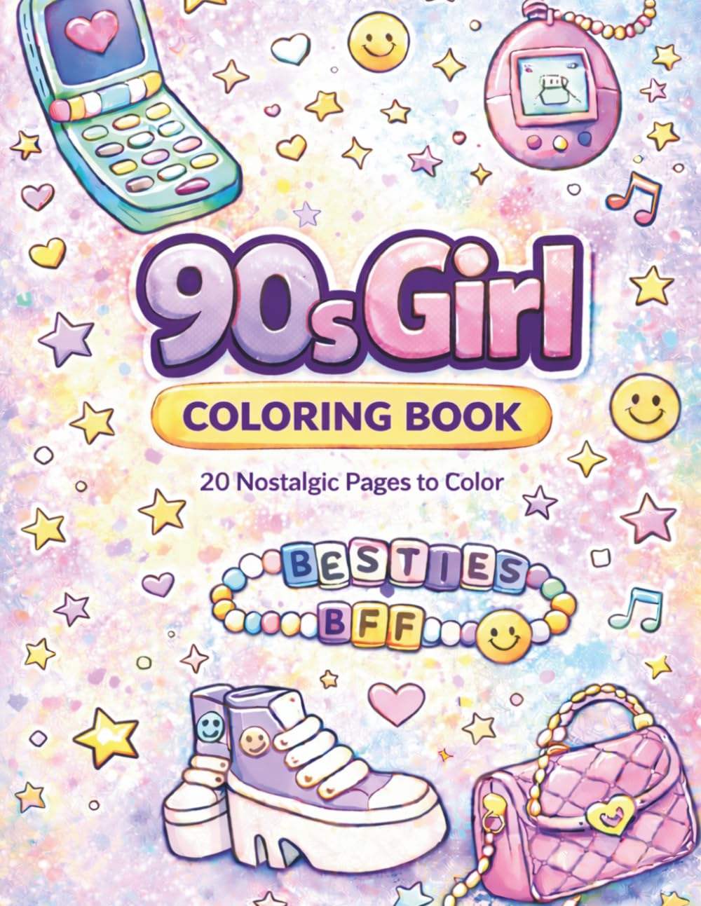 90s Girl Coloring Book: Nostalgic & Fun Retro Coloring Pages for Women and Teens: Featuring Cute 90s Aesthetic Designs, Throwback Icons, and Relaxing Coloring Pages