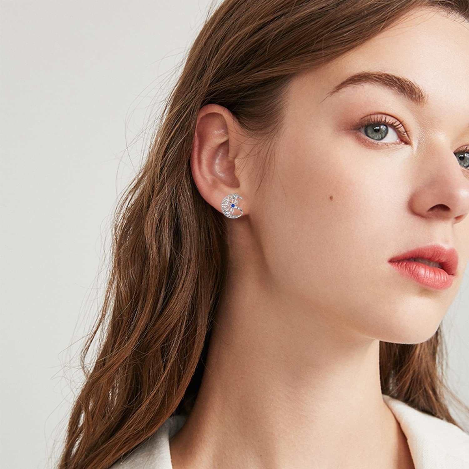 Celtic Dragonfly Earrings 925 Sterling Silver Dragonfly Stud Earrings Celtic Jewelry for Women - Image 5