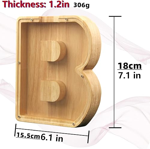 Miniatura 58 de TAONE Hucha personalizada para niños con grabado láser, alcancía de madera personalizada