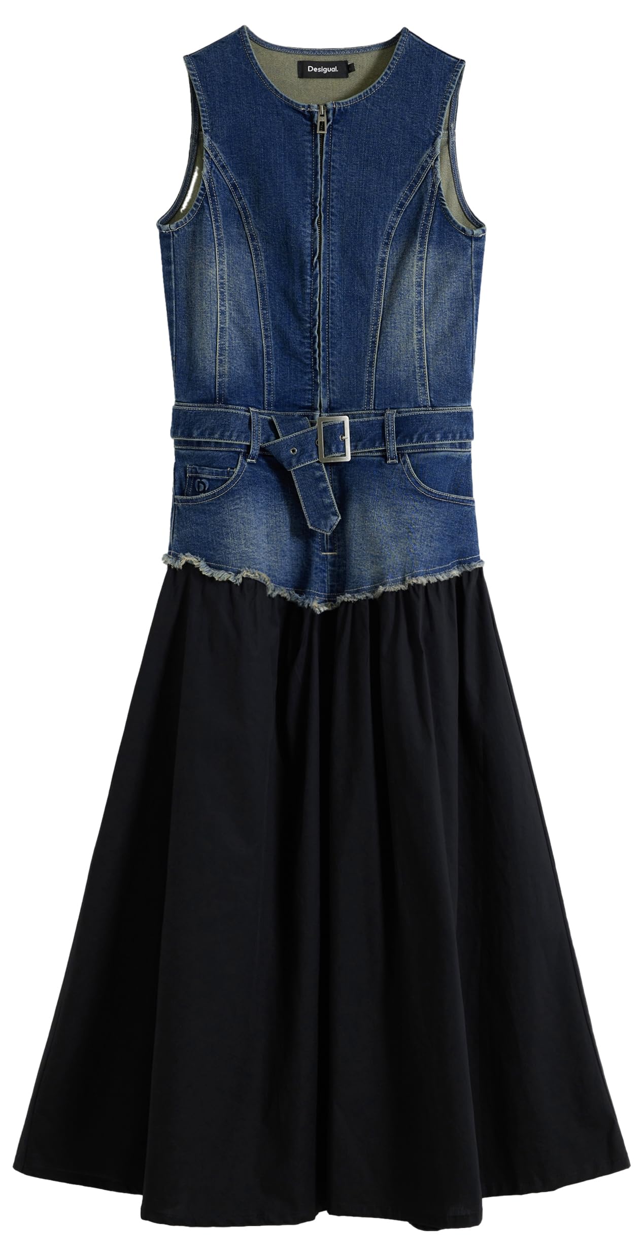 Desigual Sukienka casualowa Kobiety Vest_poplin
