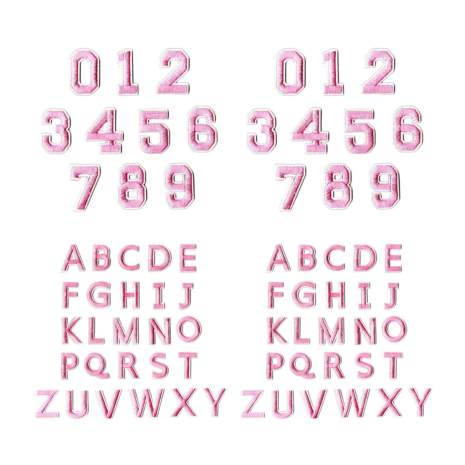 PANGBOER 72 Embroidered Letters & Numbers, Iron-on Patches for Backpacks, Garment Repair Clothing Patches