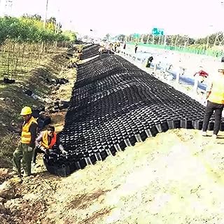 Ground Grid Stabilizer for Dirt, Driveway Landscaping 2" Tall Geogrid Permeable Pavers, Soil/Gravel/Sand/Rocks Filling Slope Protection Polyethylene Grid (Color : WxL, Size : 100cm x 500cm (39inX