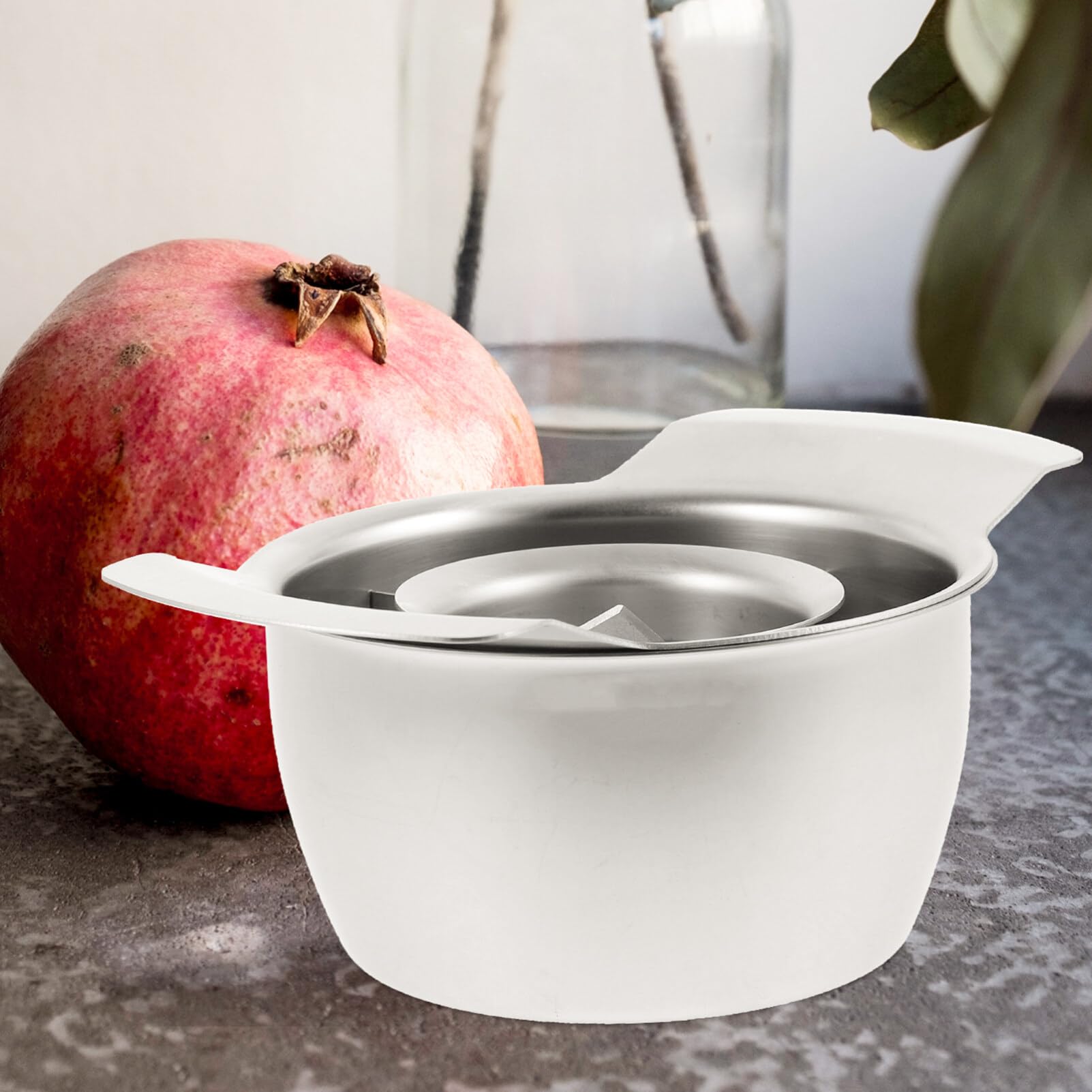 UPKOCH Pelador de granada, herramienta antideslizante para eliminar granos de granada, pelador de frutas de acero inoxidable