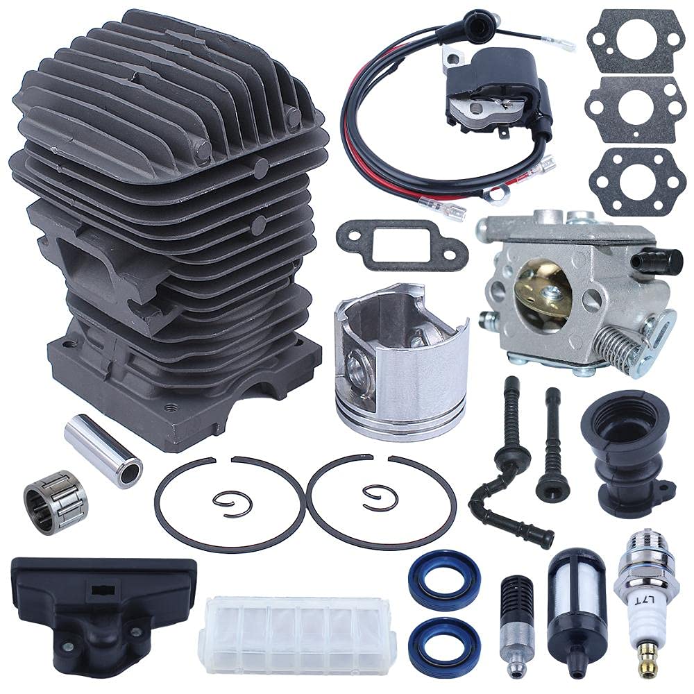42.5mm Cylinder Tłok Zestaw Cewki Garburektora Fit Dla Stihl 023 025 MS230 MS250 Chainsaw Walbro WT-286 Zama C1Q-S11E Carb Zestaw Uszczelek Tłoka Cylindra
