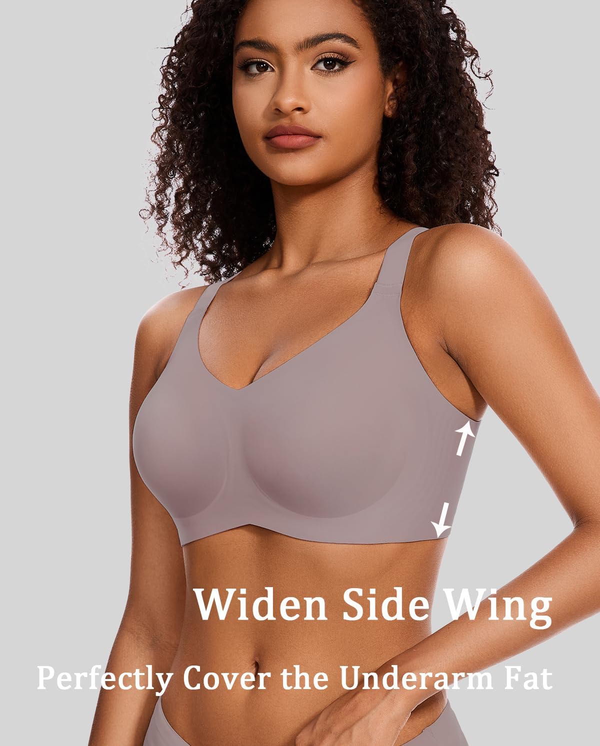 Womens Seamless Wireless Supportive Bra Push Up Comfort Full Coverage No Underwire T-Shirt Bra - Image 4
