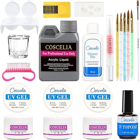 Amazon アクリルパウダー アクリルリキッド ジェルネイル ビルダージェル スカルプチュア ポリジェル 長さ出し レジン用 人気セット Uniquemall ビューティー 通販