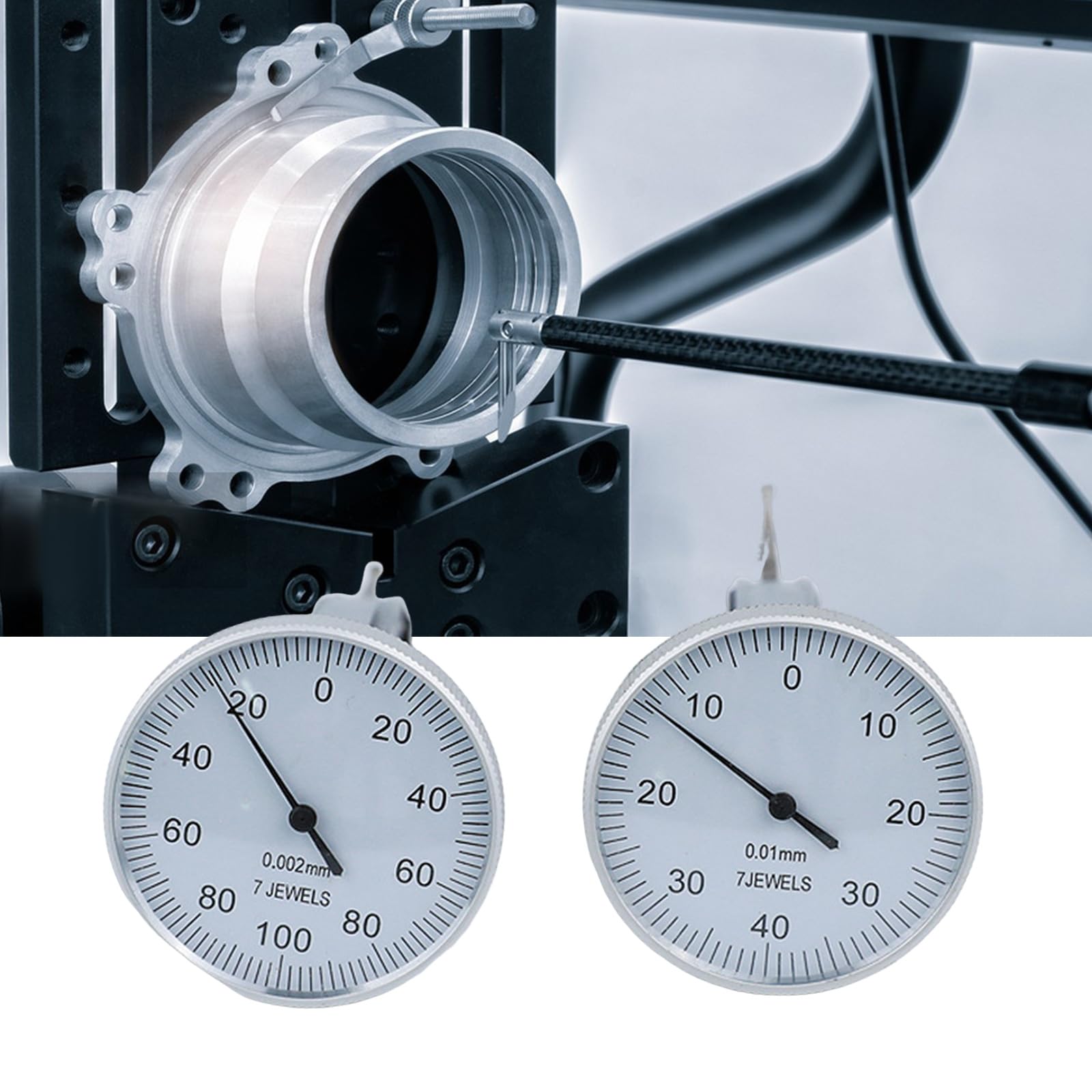 Indicatori in acciaio inox, strumento di misurazione meccanico di precisione per officine tecniche 0,2 mm/0,8 mm di alta precisione