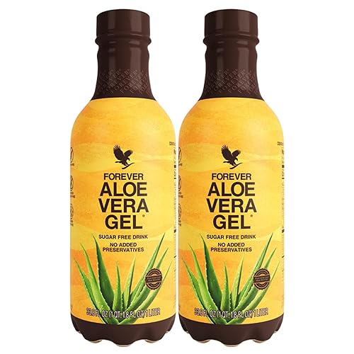 Jugo de aloe vera (paquete de 2) Ayuda digestiva de sabor simple hecho de gel de aloe vera puro 99.7%, sin conservantes añadidos para el sabor