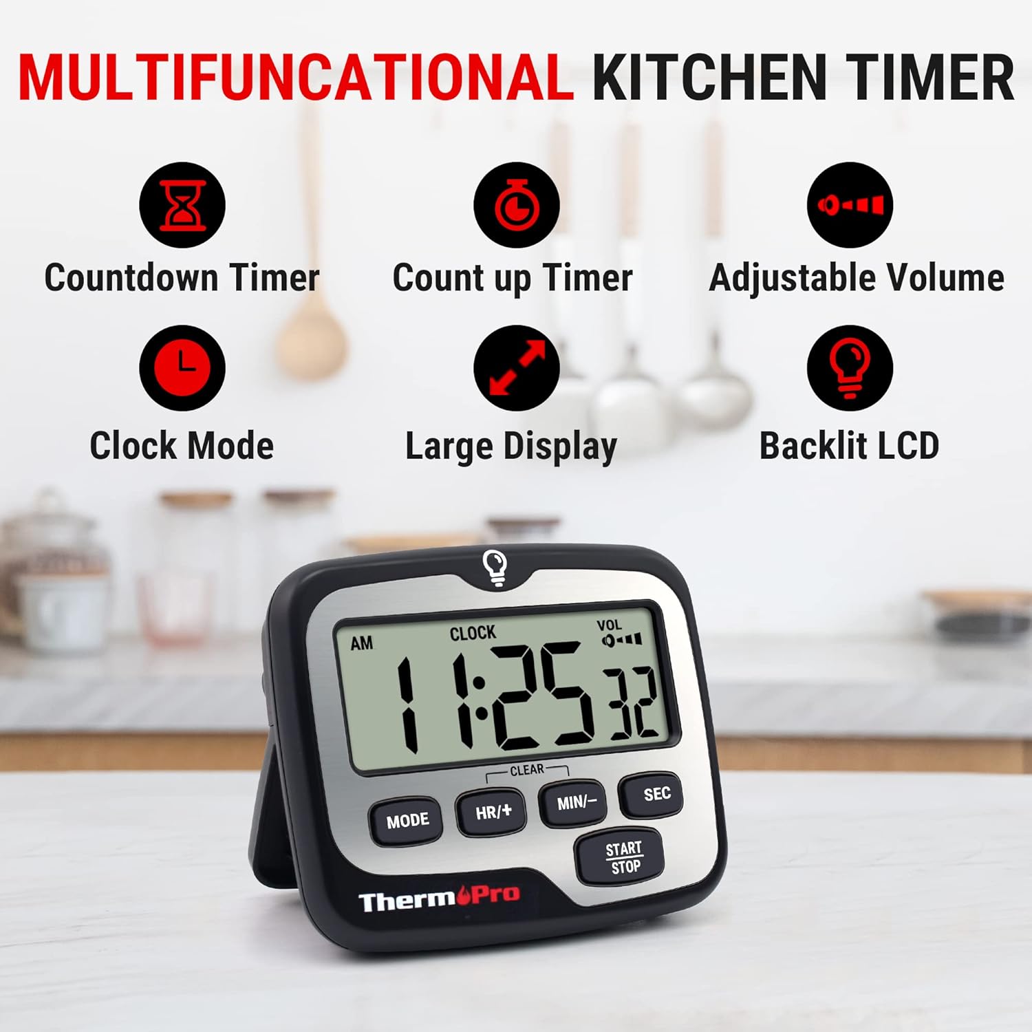 review ThermoPro TP19H Digital Meat Thermometer+ThermoPro TM01 Kitchen Timers for Cooking