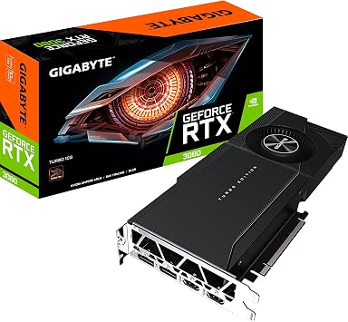 Gigabyte GV-N3080TURBO-10GD GeForce RTX 3080 Turbo 10G rev 2.0 LHR, 10GB GDDR6X, Durable Graphics Card