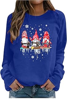 DDDHL Moletom feminino de inverno 2022 moletom feminino fácil feliz natal gola redonda moletom feminino longo com zíper