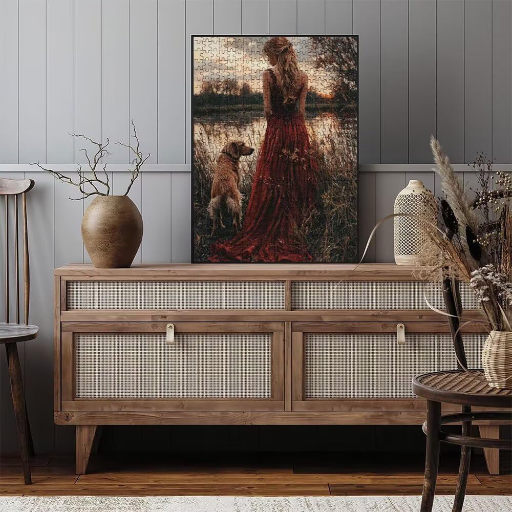 Goldene Frau Puzzle 6000 Teile, Klassische Puzzles, Geschicklichkeitsspiel Puzzle für Erwachsene, Puzzlespiele für Die Ganze Familie, Mit Schöner Verpackung, Dekoration Puzzles DX0YL3-492