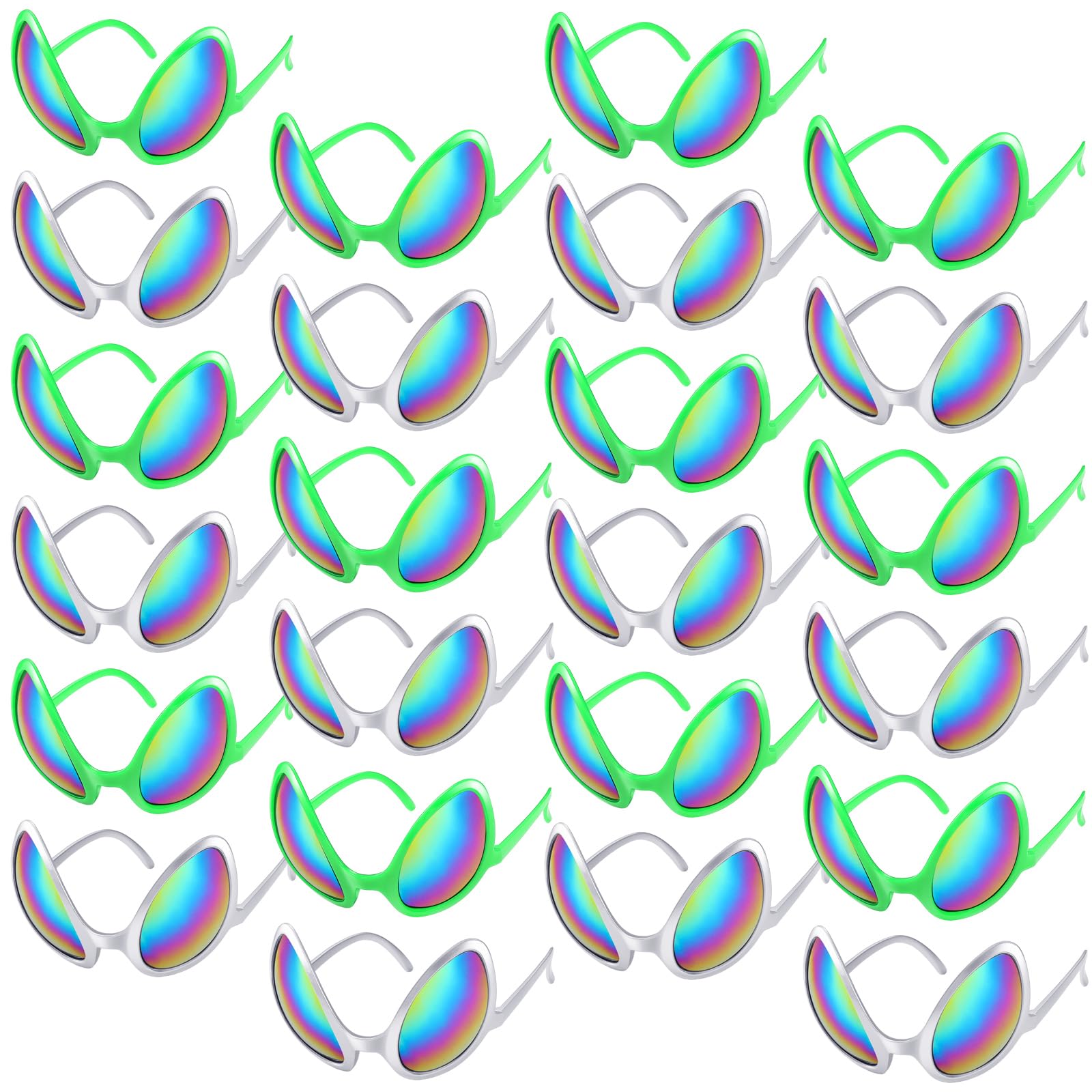 Bencailor 24 Pack Alien Glasses with Lenses Halloween Sunglass for Cosplay