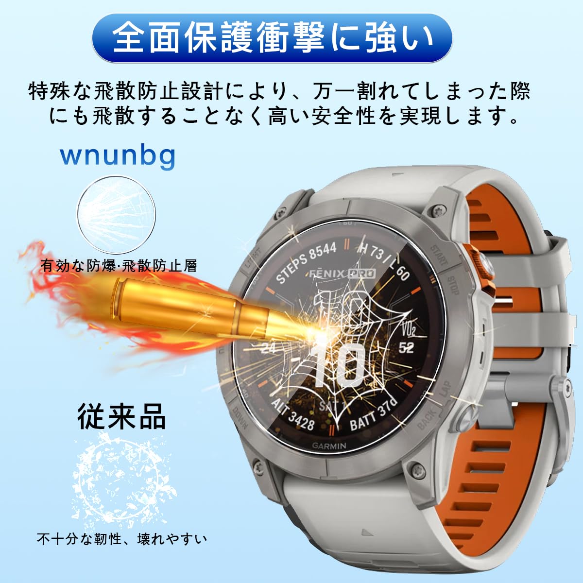 Amazon | 【 3枚セット】 対応 51mm GARMIN Fenix 7X Pro/epix Pro 