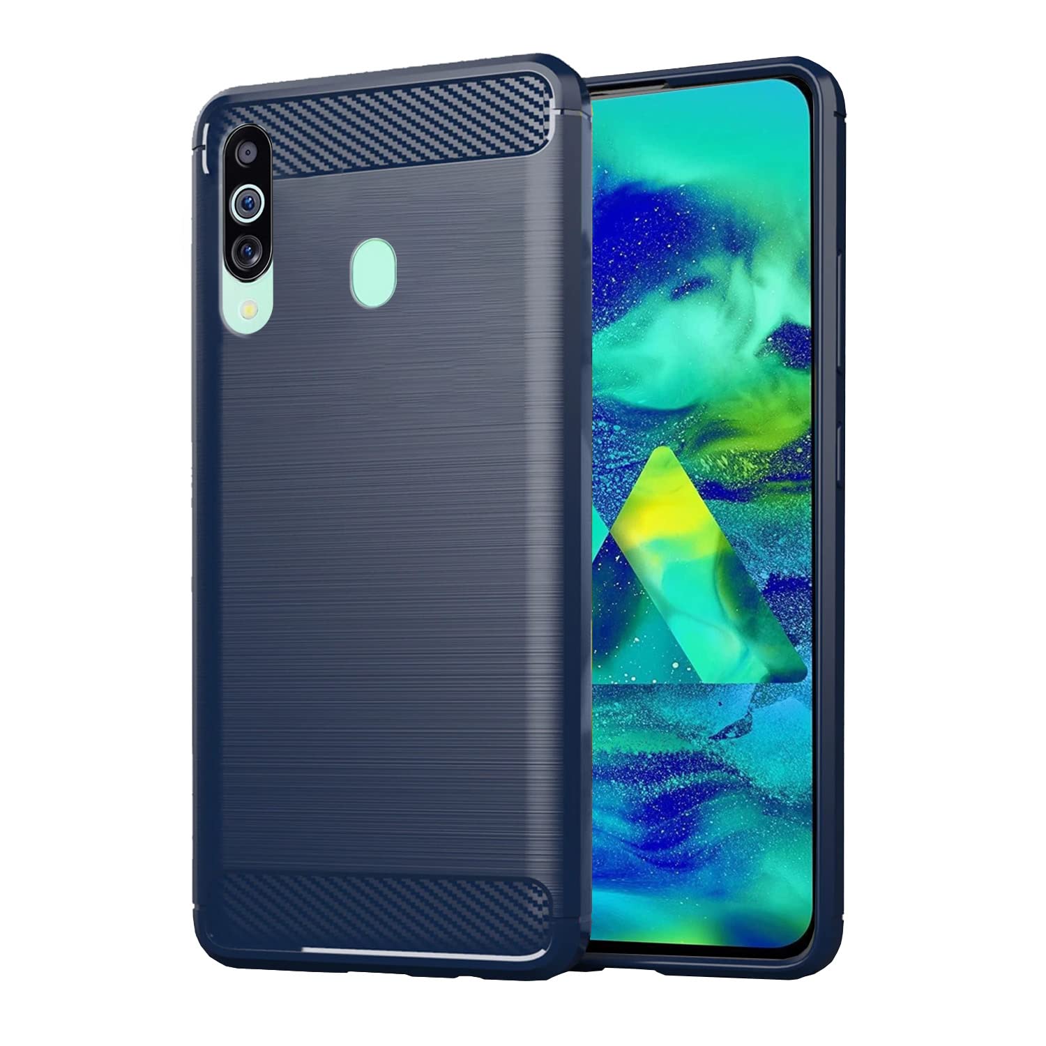 Pikkme Samsung Galaxy M40 Back Cover |Hybrid Shock Proof | Matte Soft Silicon Flexible | Back Case for Samsung Galaxy M40 (Blue)