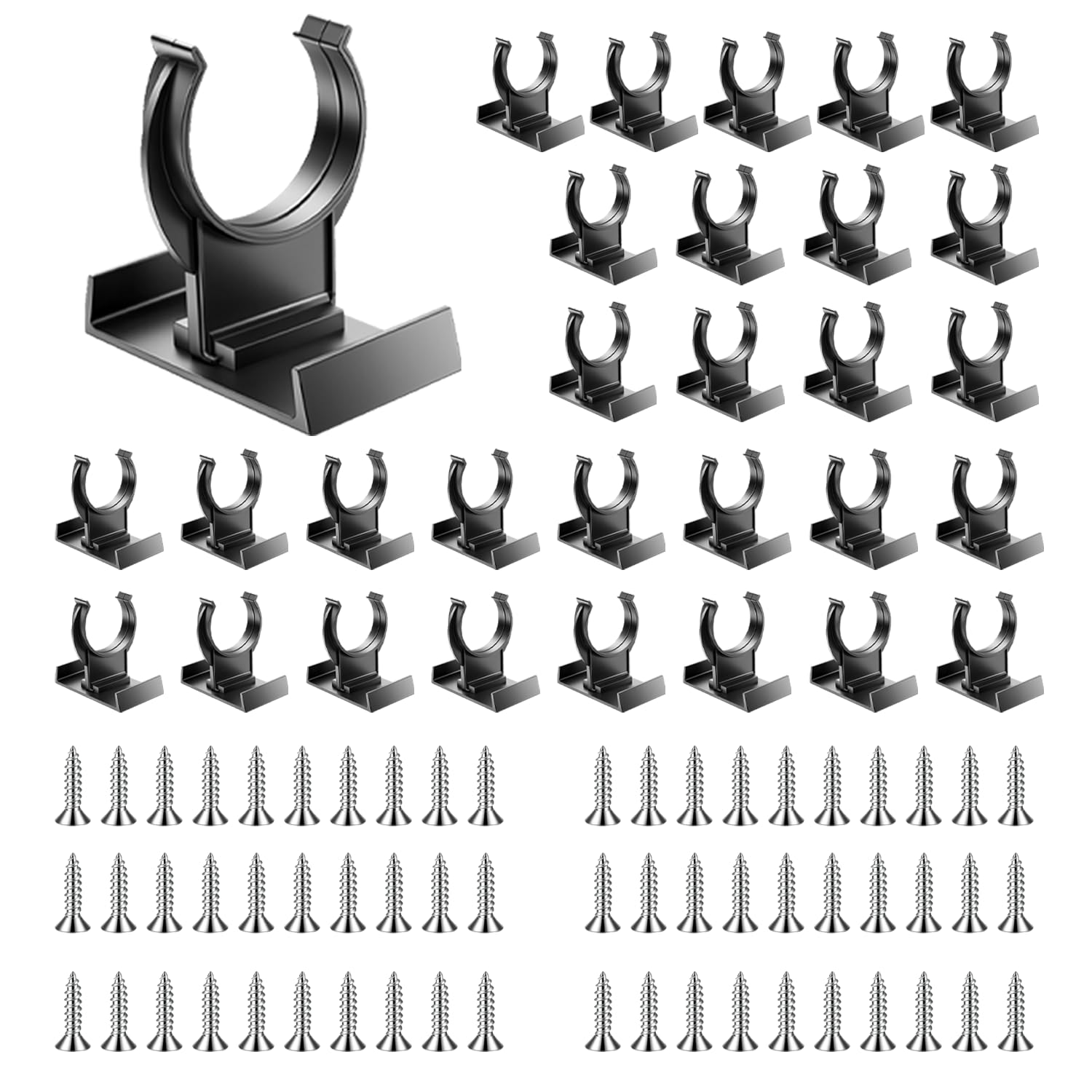 Aoyfuwell 30 Pcs Kitchen Plinth Clips with 60 Screws, Kickboard Mounting Brackets & Fixing Clips for Secure Cabinet Kickboard Installation – Quick DIY Assembly