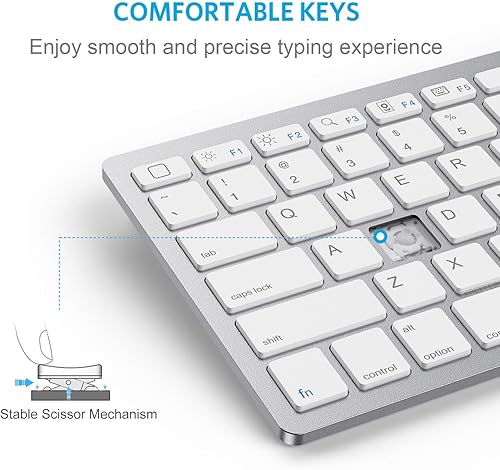 Miniatura 8 de Omoton. - Teclado Bluetooth ultra delgado, compatible con iPad Pro 1112.9 2018, nueva iPad de 9.7 pulgadas, iPad Air, iPad Mini, iPhone y otros