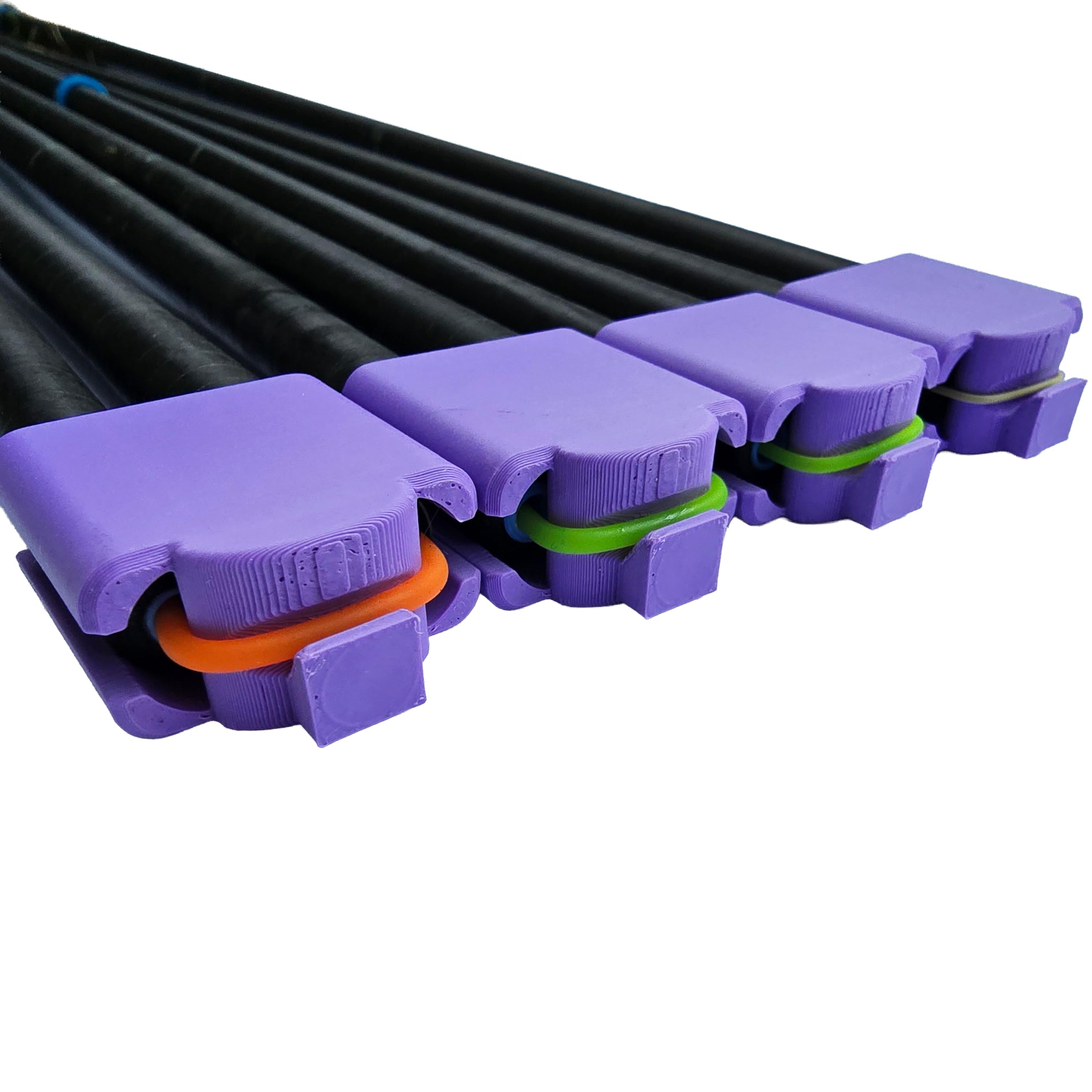 Fishing Top Kit Protector and Elastic Saver (4, Purple)