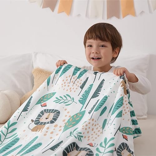 Vista 32 de insular Manta de bebé para niños y niñas, felpa suave Minky con respaldo de puntos, manta de recepción de doble capa para cochecito, cuna, manta