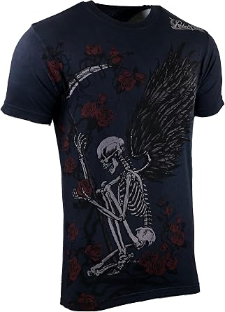 Rebel Saint by Affliction Men's T-Shirt Kneel (Black)