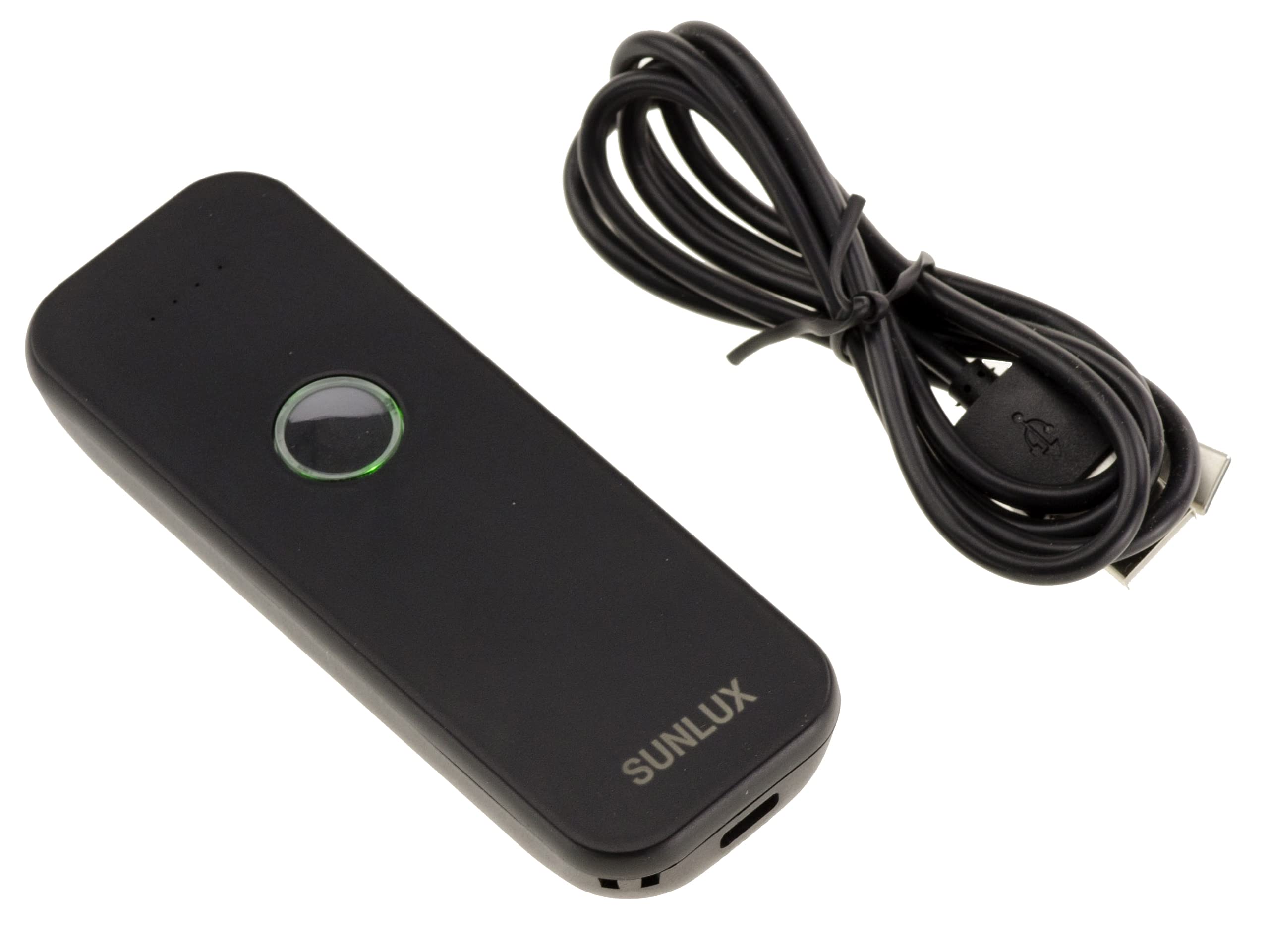 KALEA-INFORMATIQUE Douchette Scanner Portable pour PC ou Smartphone. Lecture des Codes à Barres EAN et carrés QRCodes, Bluetooth, Rechargeable.