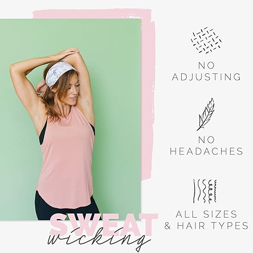 Miniatura 91 de Maven Thread 4" Wide Workout Headbands for Women – Non-Slip Sweatbands for Gym, Running & Yoga Urbano